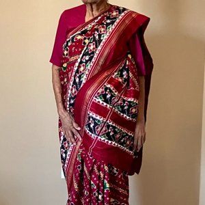 Printed handloom  cotton saree